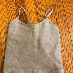 Free people gray Strappy back tighten up tank